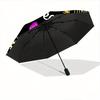 1pc Happy Halloween Theme Automatic Open/CloseUmbrella-CuteUmbrella with Cute Design, Portable 3-Fold Compact Umbrella for Men & Women, Vale