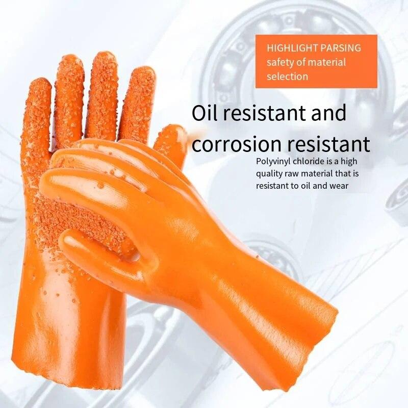 PVC Fully Coated Particle Grip Gloves, Oil & Chemical Resistant, Comfort Cotton Lining, Essential for Pharma & Fishing Industry
