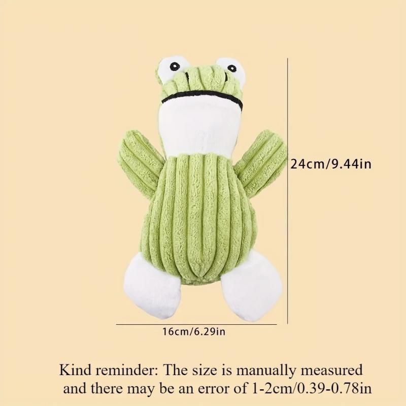 Frog Shaped Squeaky Dog Toys Plush Interactive Chew Toys for Small Medium Dogs To Relieve Boredom Dog Accessories