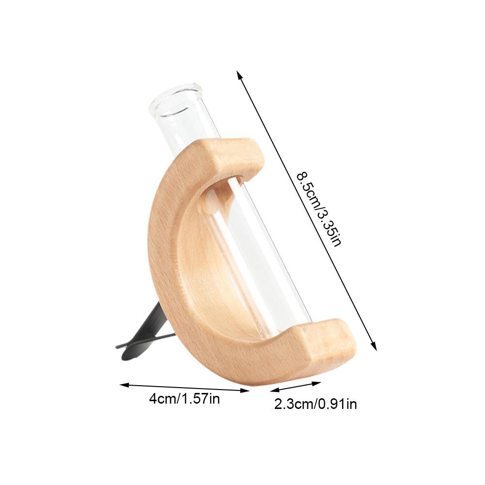 Car Vase Vent Clip, Car Vent Propagation, Mini Car Flower Vase Vent Clip, For Air Vent Charm Auto Interior Wooden Ornament