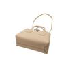 Longchamp Le Roseau 30 Solid Color Bamboo Buckle Closure Leather Big Bag Crossbody Handbag Medium Women Handbags Sand-Gray 10058HPN414