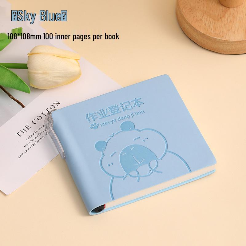 Yaoji First Grade Homework Record Book with Pen Holder - Thickened and Portable for Primary Students