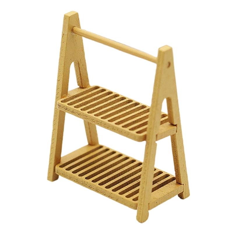

Mini Wooden Shelf For Dollhouses Accessories Compact Display Rack With Design света кофе