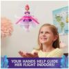 Boneca mágica voadora de cristal com cristal interativa para crianças a partir de 5 anos e Flyer, asas, brinquedo, para cima.