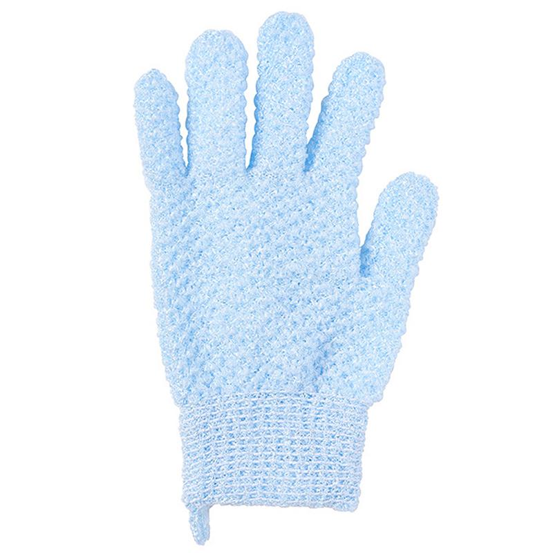 1 pár koupací rukavice, exfoliační pětiprsté rukavice, drhnoucí houbičky
