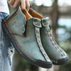 Spring Autumn Men'S New Boots Large Zip Anti Slip Shoes Outdoor Casual Handmade Boots Fashion Comfortable Men'S Shoes Botas