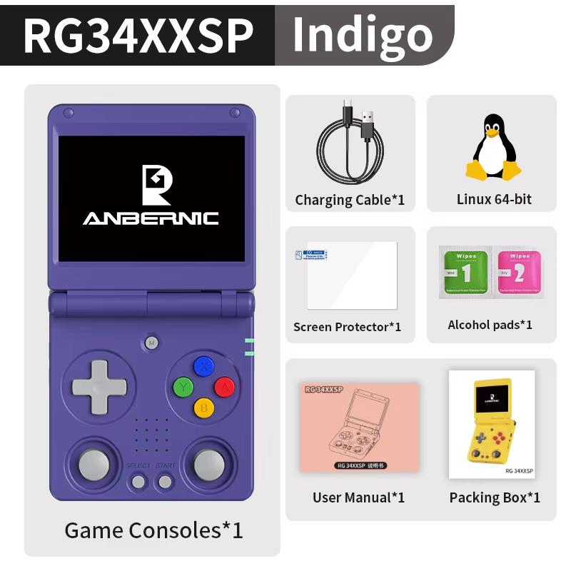 Anbernic RG34XXSP Flip Handheld Game Console