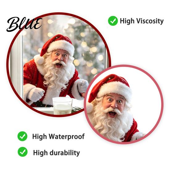 Christmas Party Supplies Creative Santa Claus Static Window Cling Glue‑Free Glass Sticker Festive Home Decor Reusable Holiday for Living Room Shop