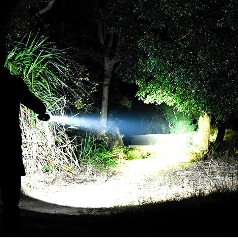 Super Bright XHP90 LED Flashlight 4 Core USB Torch Lantern Zoom 26650 USB Rechargeable Hand Light for Walking Camping,Fishing