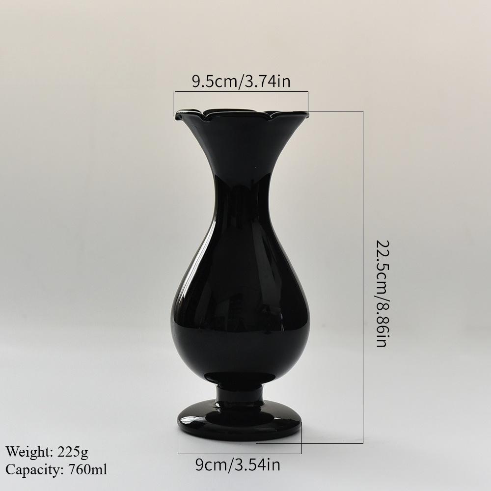 French-style Colored Transparent Glass Vase for Hydroponic Flower Arrangement Suitable As Dining Table Home Decorative Item