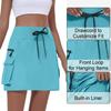 High Waist Athletic Skort with Zipper Pocket Quick Dry Golf Skirt for Outdoor Sports Hiking and Casual Wear