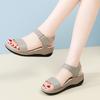 Women Summer Elevator Platform Sandals Outdoor Dressy Open Toe Casual Girls Big Size Thick Sole Black Grey Sandals