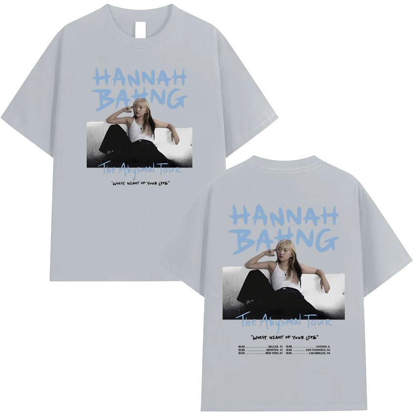 

Singer Hannah Bahng Mens 100cotton Hiphop Style Retro Tshirt Womens Unisex Y2K Tee Casual Outdoor Streetwear 4XL