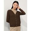 Jiu Zi Anna Cou Women's Elegant Semi-High Neck Yak Wool Pullover Sweater