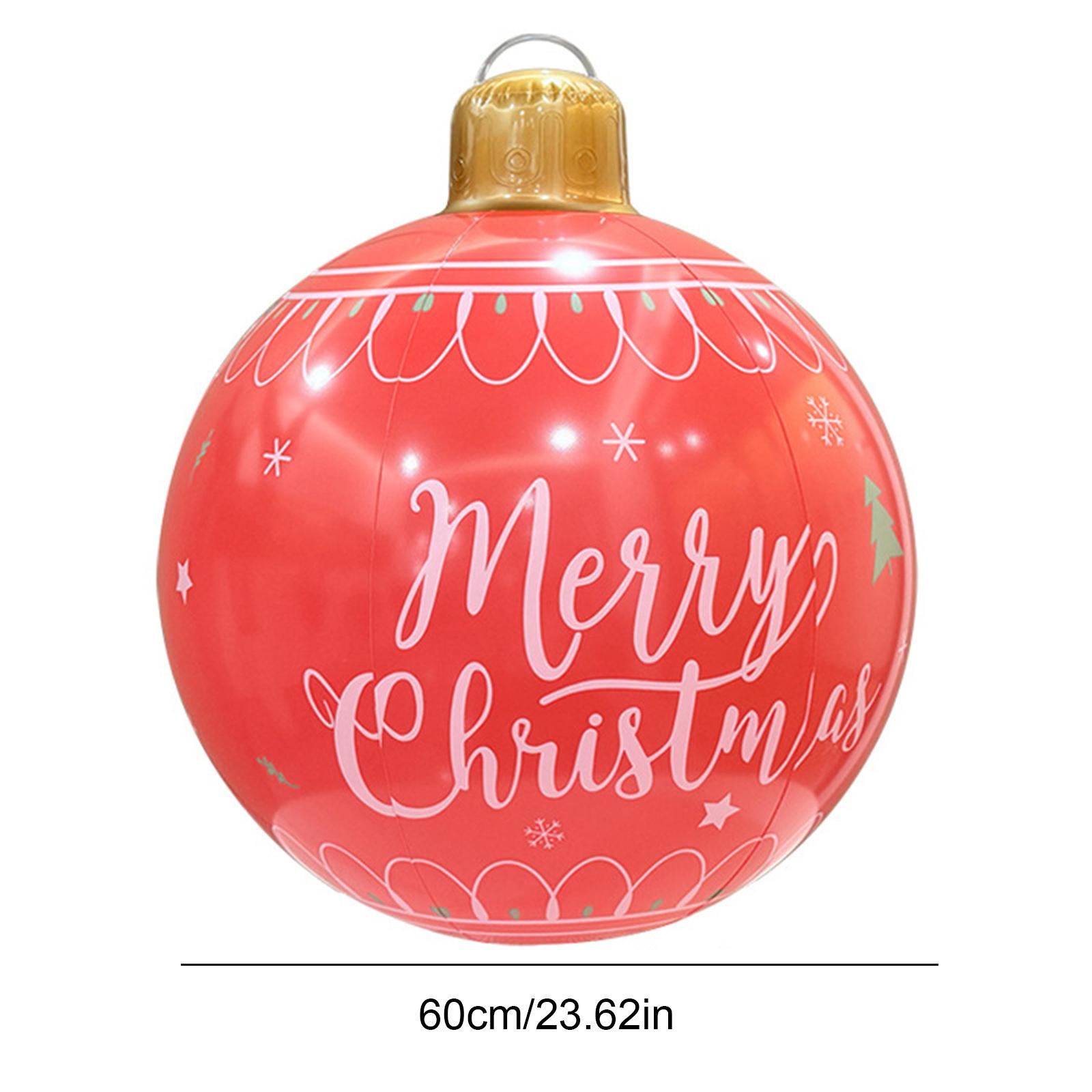 

24 Inch Giant Inflatable Christmas Ball Large Outdoor Decorated Ball Outdoor Christmas Decorations Christmas Decorations Ball 35CM