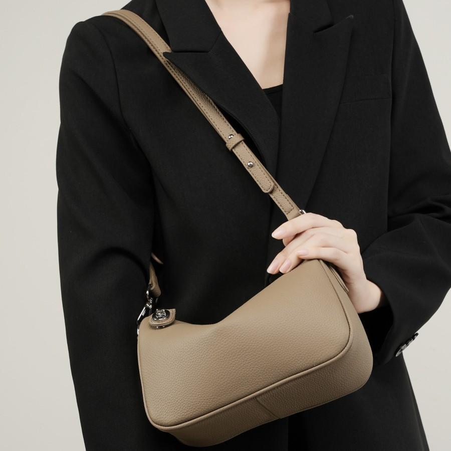 Women'S Bag Leather Women'S Bag Soft Cowhide Swinger Fashion Shoulder Messenger Bag Mahjong Armpit Bag