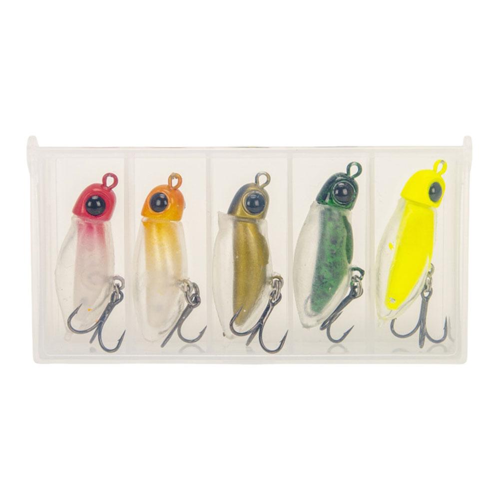 5pcs Insect Micro Bait 40mm 2.3g Trout Lure Artificial Bait Wobblers for Freshwater and Saltwater Fishing