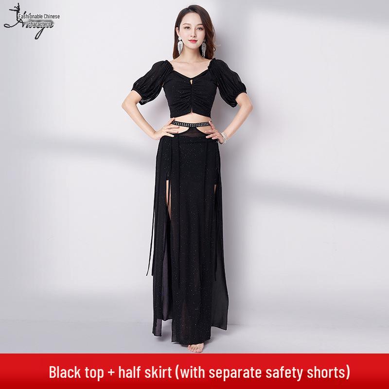 Conjunto de Vestido Longo de Fada para Iniciantes de Dança do Ventre - Uniforme de Performance Feminino