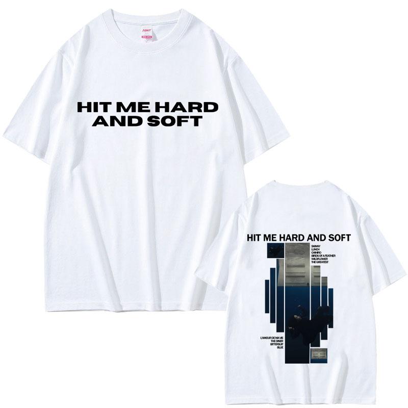 Hit Me Hard and Soft Album Graphic Tshirt Men Fashion Pop Music T Shirt Unisex Casual Oversized Cotton Tshirts Fans Gift