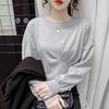Small and Short Styles Paired with Pullover Sweaters Women's Spring and Autumn New All-match Loose Fashion Bottoming Shirt