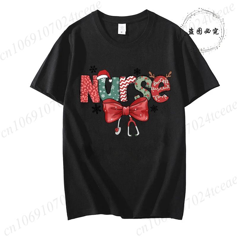 

Christmas Nursing Womens Tshirts Christmas Nurse Shirt Oneck Short Sleeve Tees Women Tshirts Fashion Casual Tees Clothing S