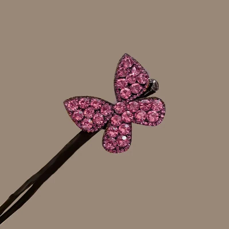 Rhinestone Star Hair Pin Flower Bud Head Bun Maker Bow Pearl Magic Bun Maker Lazy Hair Dish Artifact Women Hair Styling Braiders