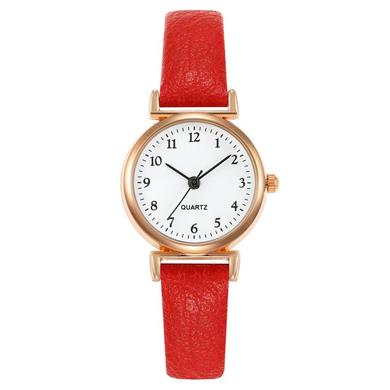 Stylish Women's Quartz Watch with Leather Strap & Digital Scale