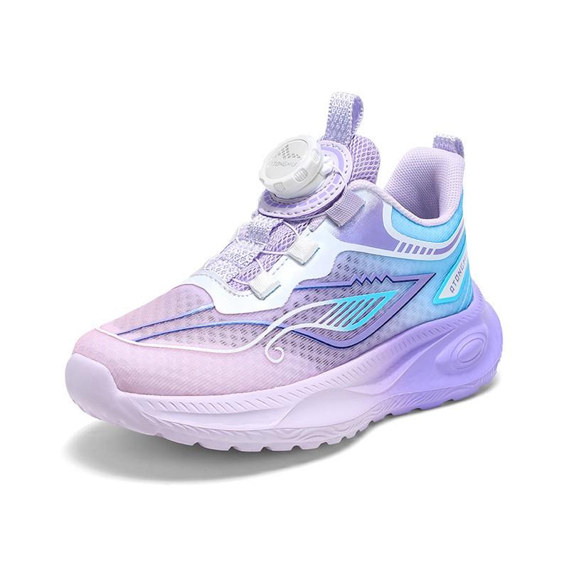 Scarpe da Ginnastica da Corsa in Rete Leggere e Traspiranti per Bambini Ragazzi Ragazze Sneakers Sportive con Fibbia Rotante