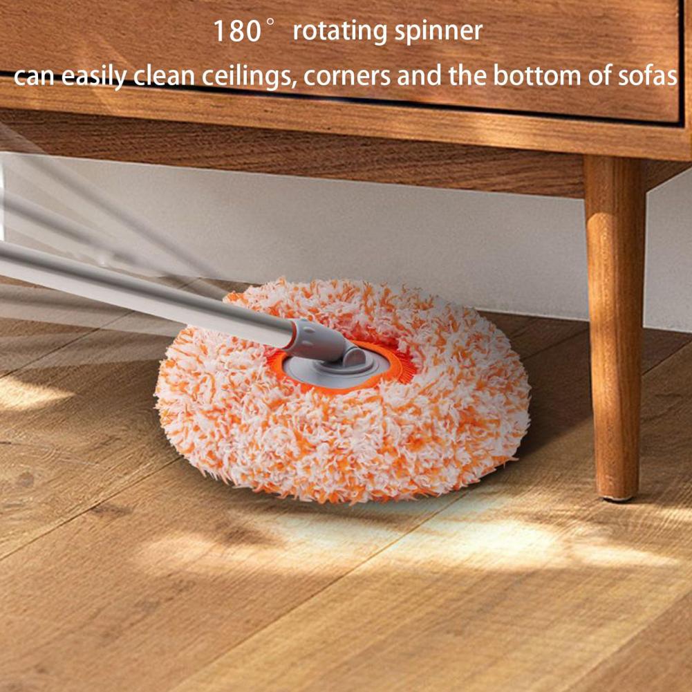 Cleaning Mop With Long Extended Handle Freely Retractable 360-degree Rotatable Adjustable Dry Wet Use Home Bathroom Cleaning Mop