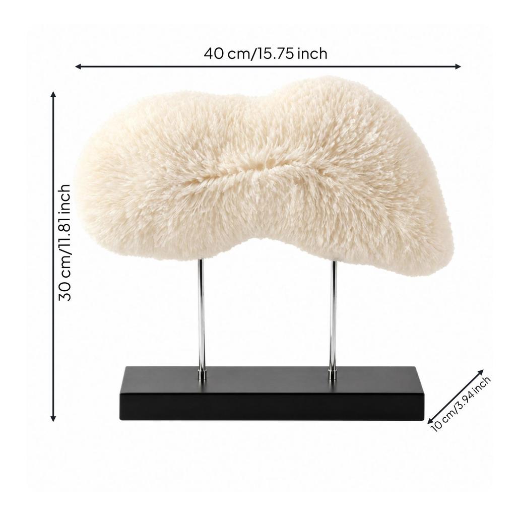 Coral Sculpture Textured with Base Modern for Bookshelf