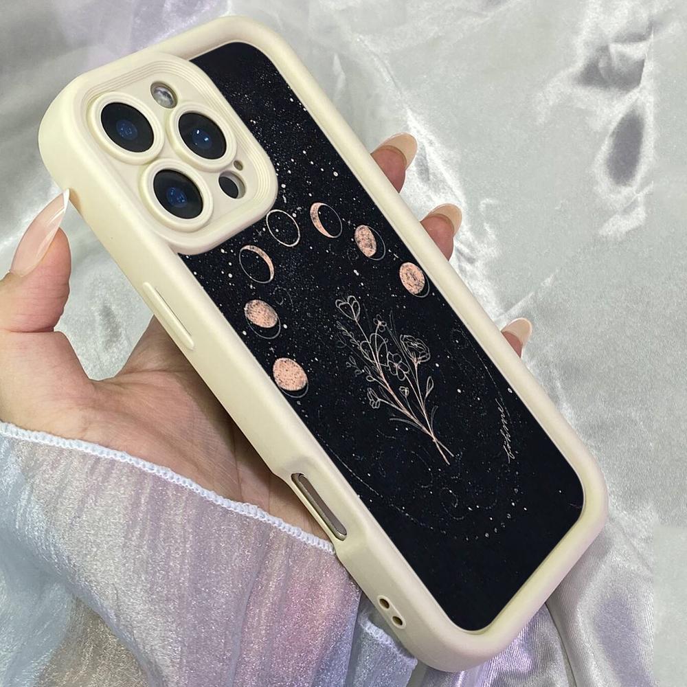 JT473 Shades of Moon Goddess for iPhone 17 16 15 14 13 Pro Max Samsung S26 S25 Ultra A17 A07 A56 A16 Xiaomi 15T Redmi 15c 14C Soft Case