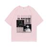 Rapper 21 Savage I Am I Was Music Album Graphic T-shirt Men Hip Hop T Shirts Male Vintage Casual Tshirt Men Fashion Streetwear