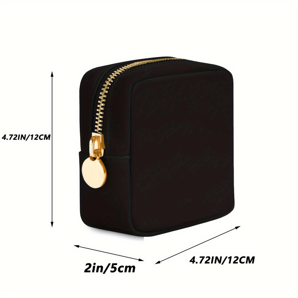 Hochwertige kleine Make-up-Tasche, kompakter Kosmetik-Organizer für Reisen, Schmuckaufbewahrung, Handtaschenzubehör, sichere Kosmetiktasche