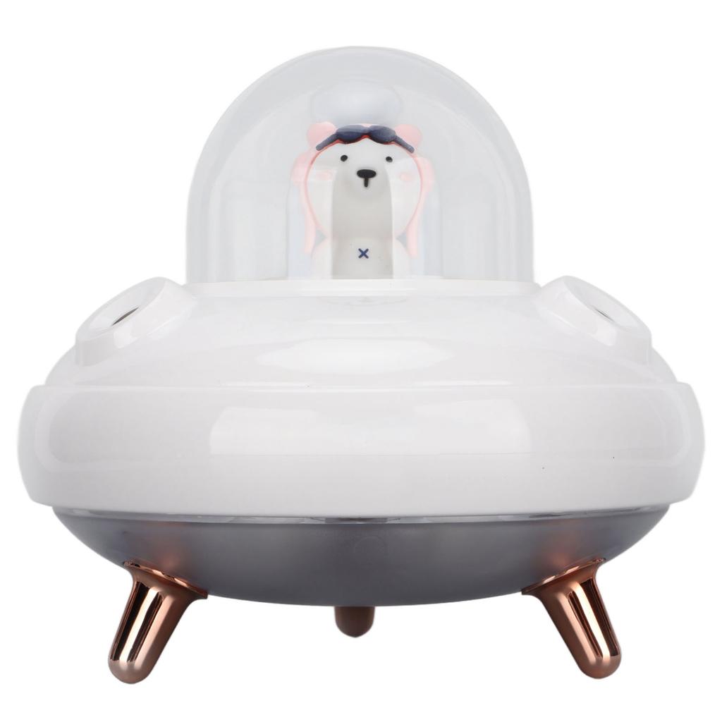 UFO Niedlicher Mini-Luftbefeuchter 500ml Doppeldüsen Kleiner Kaltnebel-Luftbefeuchter für Büro Reise Schlafzimmer Babyzimmer Auto