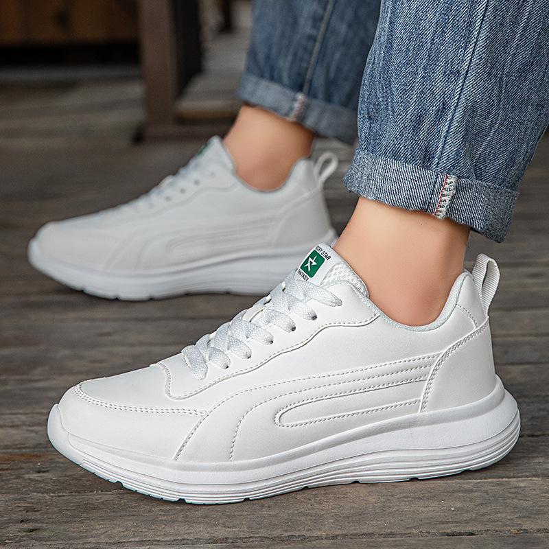 Men's Shoes New Leather Trendy Casual Board Shoes for Men and Women Versatile White Shoes for Students Soft Sole Comfortable Running Sports Shoes