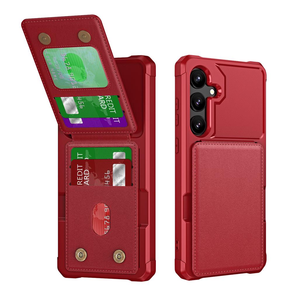 Wallet Case Card Holder Slot Leather Phone Case for Samsung S25 Edge S24 FE S23 Ultra S22 Plus A56 A36 A26 A16 A55 A35 A25 A15