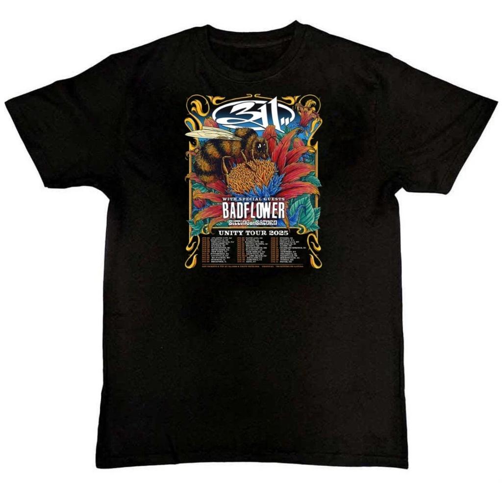 311 Band Unity Tour With Bad Flower Graphic T-Shirt