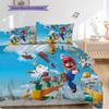 Super Mario Adventure Set Threepiece Set 1 Duvet Cover 2 Pillowcase Without Core Christmas Birthday Gift Soft And Comfortable Bedding Set