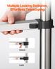 VEVOR Telescoping Ladder, 2540mm Stainless Steel Lightweight Extension Ladder, Multi-Button Retraction Collapsible Ladders