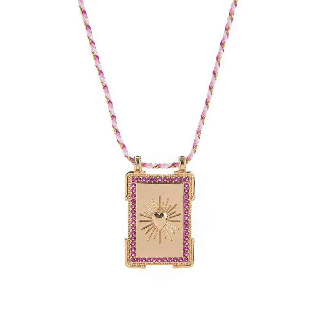 Accessories Square Brand Bohemian Literary Retro Style Tarot Necklace Women'S Rope Long Necklace