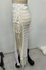 Beach Pareo Flowing Loose Skirt White Beach Scarf For Summer