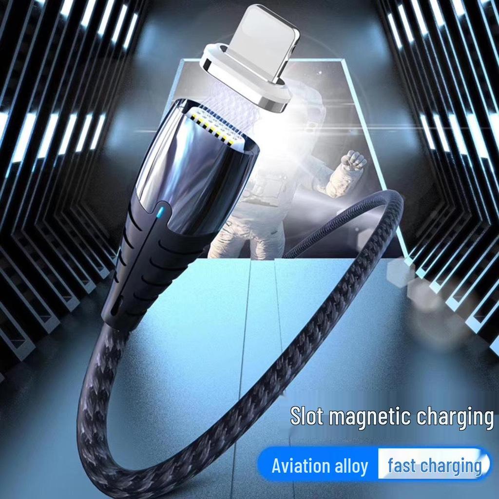Zinc Alloy 3A Fast Charging Magnetic Cable for Apple, Android, Type-C