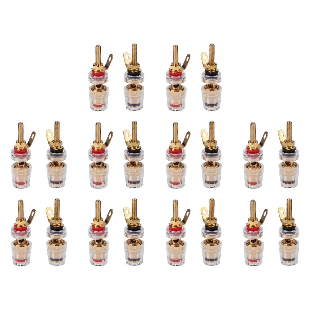 2-20Pcs Brass Crystal Binding Post for Thread Audio Speaker Amplifier Banana Plug 4mm Jack Terminals Connector Easy installat