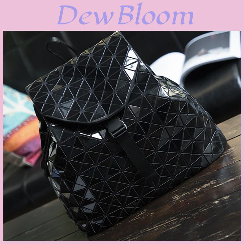Premium Quality Geometric Lattice Sequins Backpack Large Fashionable Schoolbag
