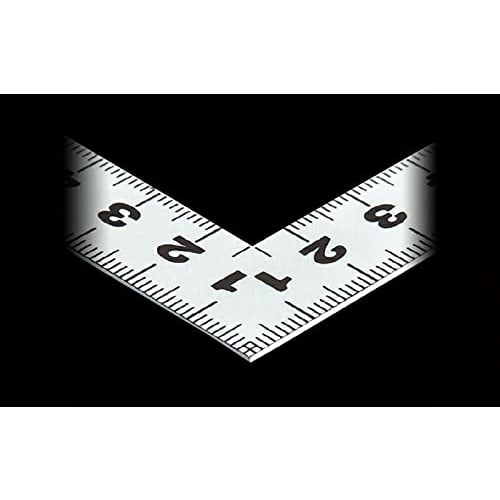 Shinwa Sokutei Carpenter's Ruler, Flat, with Square Graduations on the Back, JIS Standard, Silver, 50cm, 10016