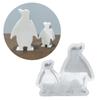 Bear Penguins Candle Holder Mold Animal Resin Molds for DIY Candle Holder Gypsum Ornament Christmas Gift Home Decor