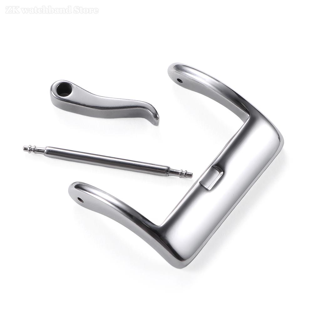 Stainless Steel Watch Buckle Polished Pin Clasp Watchbands Button for Watch Band 16mm 18mm 20mm 22mm 24mm Watches Accessories