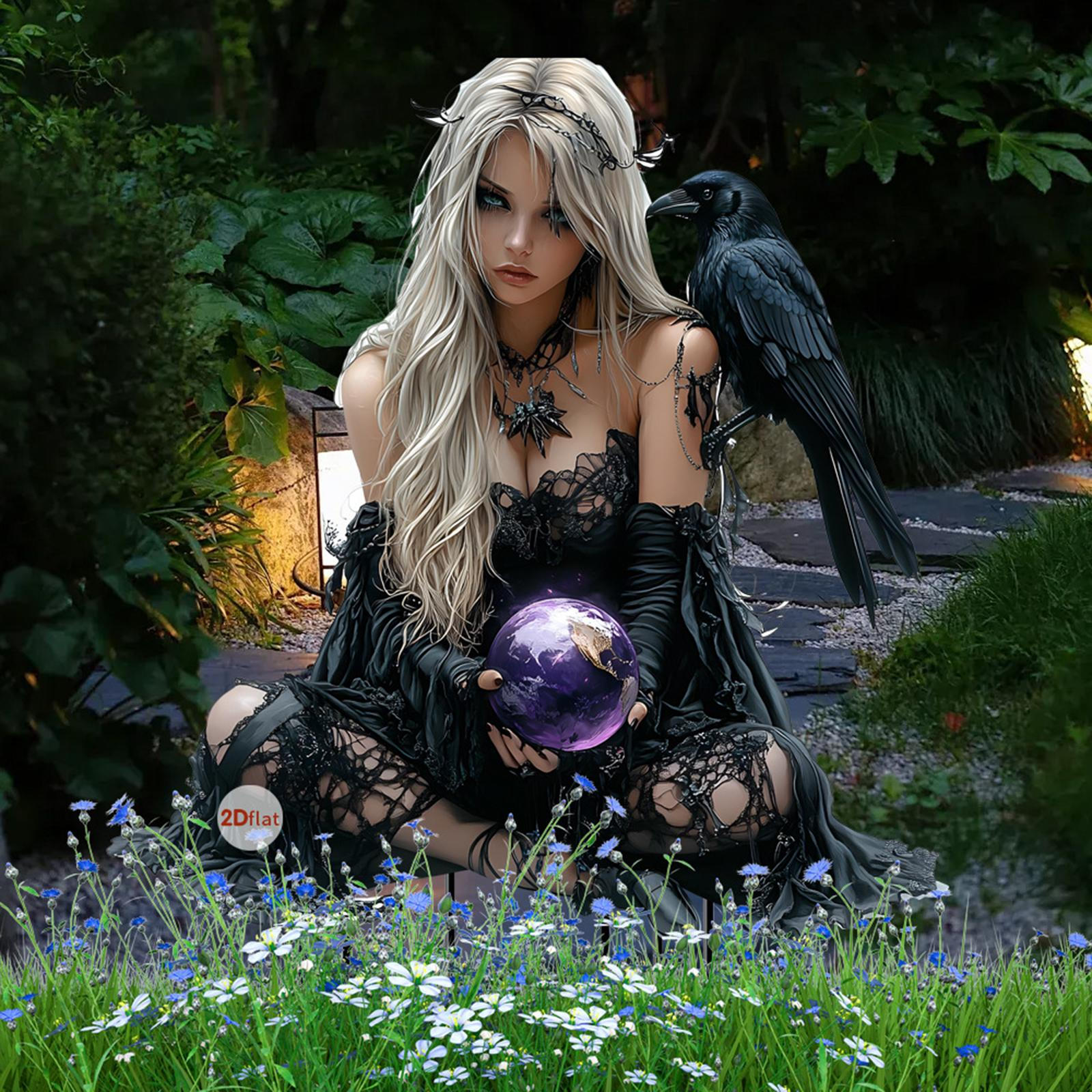 

Хэллоуин Акриловый 2D Плоский Садовый Колышек Декор Погодоустойчивый Дождестойкий Орнамент Табличка Знак для Двора Girl