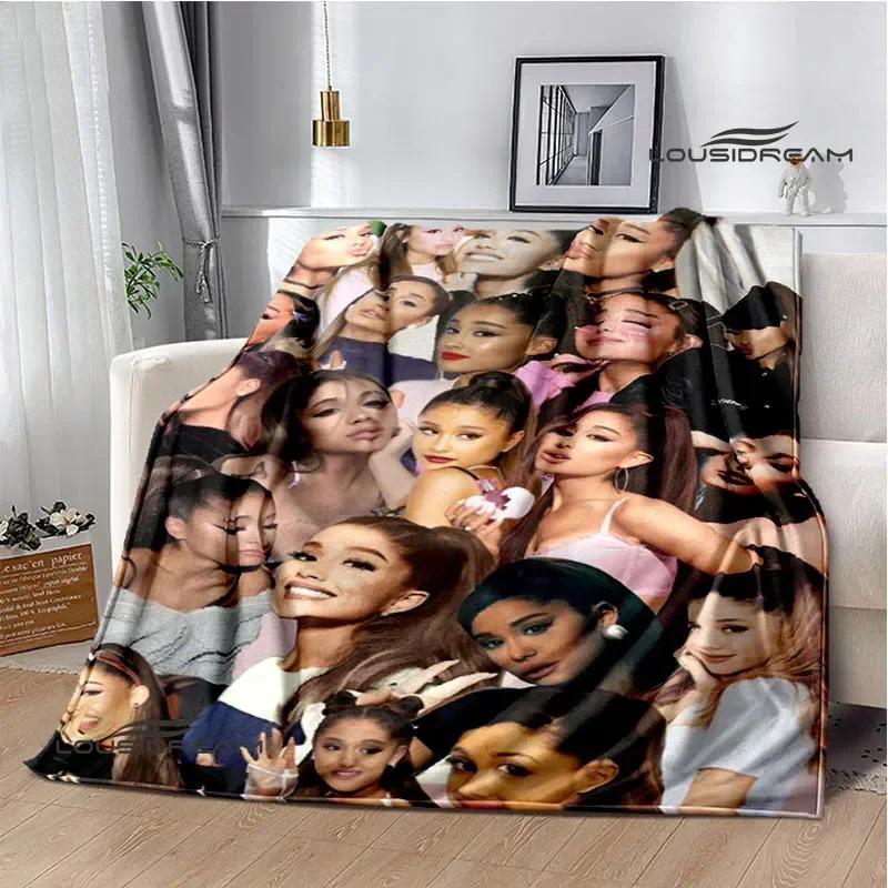Singer Ariana Grande Printed Blanket Warm Flannel Blankets Soft And Comfortable Home Travel Blanket Bed Linings Birthday Gift
