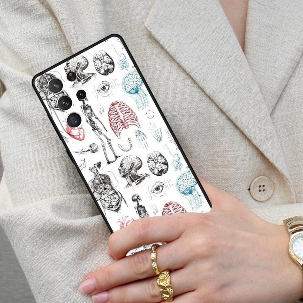 Radiological Human Organs Skeleton Cell Phone Case for Samsung Galaxy S26 Ultra S25 S24 S23 S22 S21 S20 Note10 Cover
